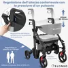 ELONEO 2in1 carrozzina rollator pieghevole e leggera con Anteprima dell’immagine prodotto 6