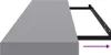 Schwebendes Wandregal Grau 120x23,5x3,8 cm MDF Produktbild-Vorschau 10