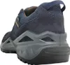 A close-up rear view of a blue and gray hiking shoe. Anteprima dell’immagine prodotto
