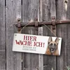 Betreten auf eigene Gefahr - Hier wache ich! Metallschild Produktbild-Vorschau 3
