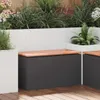 vidaXL Gartenbank Schwarz 80 x 40 x 43 cm Produktbild-Vorschau 2