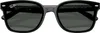 A pair of black rectangular sunglasses shown from the front. Produktbild-Vorschau
