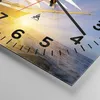 Wanduhr - Quadrat - Glasuhr - Yacht Meer Welle - 30x30cm - Produktbild-Vorschau 5