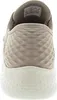 The back view of a beige Skechers slip-on shoe. Anteprima dell’immagine prodotto