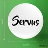 Huuraa Button Servus Schriftzug 25mm rund mit Produktbild-Vorschau 3