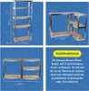 Kinzo Holzregal Edelstahl 5 Böden 750 kg 75 x 30 x 172 cm Produktbild-Vorschau 3