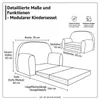 Mini-Kindersofa - Ausklappbares Kindersofa aus Cord in Produktbild-Vorschau 5