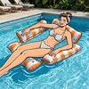 Aufblasbarer Wassersessel 4-Tuben Design Orange gestreift Produktbild-Vorschau 4