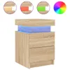 Nachttisch mit LED-Leuchten Sonoma-Eiche 35x39x55 cm Produktbild-Vorschau 2