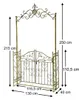 DanDiBo Rose Arch s dveřmi Kovová šířka 130 cm Zelená 93997 Náhled obrázku produktu 2