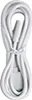 A white cable is coiled and tied with a white tie. Voir les images du produit