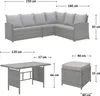 SVITA Monroe Garten-Lounge Set Polyrattan Lounge-Möbel Produktbild-Vorschau 7