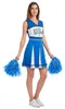 USA-Cheerleaderin Damenkostüm blau-weiß-schwarz - S Produktbild-Vorschau 2