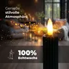 LED tyčové sviečky s časovačom, ČIERNE, 2 ks, do interiéru, Náhľad obrázku produktu 3