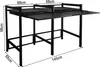 Doppel Waschmaschinenregal 146x65x99cm mit Auszug Schwarz Produktbild-Vorschau 5