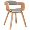 vidaXL Jedálenská stolička Taupe Bent Wood and Fabric Náhľad obrázku produktu 1