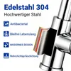 AICA Spültischarmatur Ausziehbar Säulenbrause Wasserhahn Produktbild-Vorschau 5