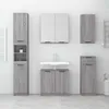 vidaXL Mobile da bagno Grigio Sonoma 32x34x188,5 cm Anteprima dell’immagine prodotto 3