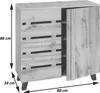 Komoda HWC-M46, kredens kredens wysoki, 2 drzwi 88x80x34cm, Podgląd zdjęcia produktu 10