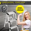 Craftfull Doppel-Klapptritt CF-131A | Aluminium-Trittleiter Produktbild-Vorschau 5