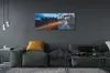 Glasbilder 125x50 Wandkunst Wolkenkratzer Brücke Fluss Produktbild-Vorschau 4