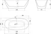 Mexen Eris freistehende Badewanne 180 x 80 cm, weiß, Produktbild-Vorschau 6