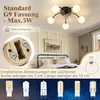 ZMH Deckenventilator Beleuchtung G9 Leise Deckenleuchte Produktbild-Vorschau 4