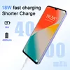 A smartphone is shown with charging information and battery capacity displayed. Produktbild-Vorschau