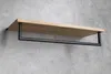 Sapho SKA Handtuchregal mit Reling 600x250mm, Eiche/Schwarz Produktbild-Vorschau 2