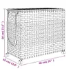 vidaXL Wäschekorb mit Rollen Weiß 66x35x60 cm Rattan Produktbild-Vorschau 8