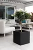 VIVANNO Pflanzkübel Fiberglas BLOCK Würfel, Anthrazit matt Produktbild-Vorschau 5