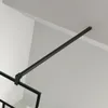 F Form: 900mm Schwwarze Haltestange für Duschwand Produktbild-Vorschau 1