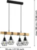 Lustr Eglo Townshend 5 44075 4xE27 60 W černý/hnědý Náhled obrázku produktu 4