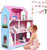 XMTECH Kinder Puppenhaus aus Holz 100 cm, Puppenstube Produktbild-Vorschau 1