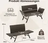 COSTWAY Gartenbank Polyrattan Liegefunktion, Gartensofa mit Produktbild-Vorschau 3