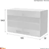 Flex-Well Glas-Hängeschrank 100 cm breit, 54,8 cm hoch Produktbild-Vorschau 4