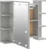 vidaXL Armadio a specchio con LED grigio cemento 70x16,5x60 Anteprima dell’immagine prodotto 9