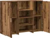 A wooden cabinet with multiple shelves and doors. Produktbild-Vorschau