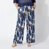 Sommerhose Damen Palazzohose Allover Print Blautöne Produktbild-Vorschau 1