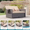 COSTWAY Polyrattan Sonnenliege, Gartenliege mit Produktbild-Vorschau 4