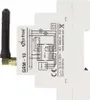 A close-up side view of a white modular controller with an antenna attached, showing wiring diagrams and product information. Anteprima dell’immagine prodotto
