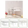 The Living Store Hochbett Weiß 90x200 cm Massivholz Kiefer Produktbild-Vorschau 8