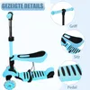 2-in-1 Kinder Roller Scooter mit Abnehmbarem Sitz Produktbild-Vorschau 3