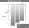 A size chart illustrating different curtain dimensions with accompanying text and diagrams. Náhľad obrázku produktu