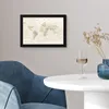 MuchoWow® MuchoWow® Gerahmtes Poster Welt - Karte - Retro Produktbild-Vorschau 5
