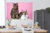 MuchoWow® Poster Katze - Rosa - Pouf - Mädchen - Kinder - Produktbild-Vorschau 4
