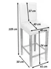 2er-Set Barhocker Cesena Kunstleder  braun, dunkle Füße Produktbild-Vorschau 7