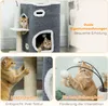 PawHut Kratzbaum 58 cm Kleiner Katzenturm mit Höhle, 3 Produktbild-Vorschau 5