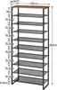HOOBRO 10-stöckiges Schuhregal 60 x 28,5 x 159 cm Produktbild-Vorschau 3