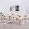 The Living Store Esszimmerstühle 4 Stk. Creme Bugholz und Produktbild-Vorschau 1